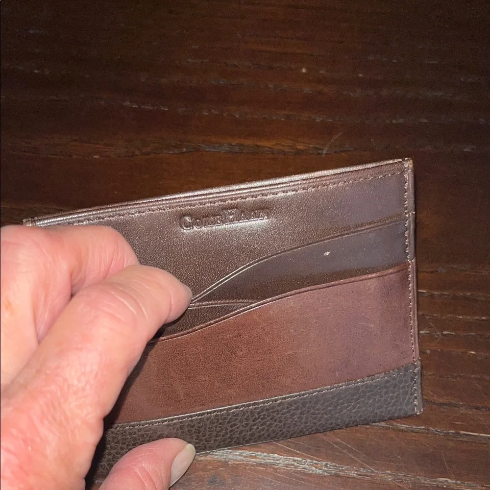Cole Haan Two-Tone Leather Card Holder